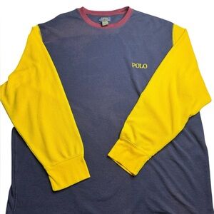 Polo Ralph Lauren Thermal Shirt Men 4XL Navy Blue Yellow Maroon Big And Tall